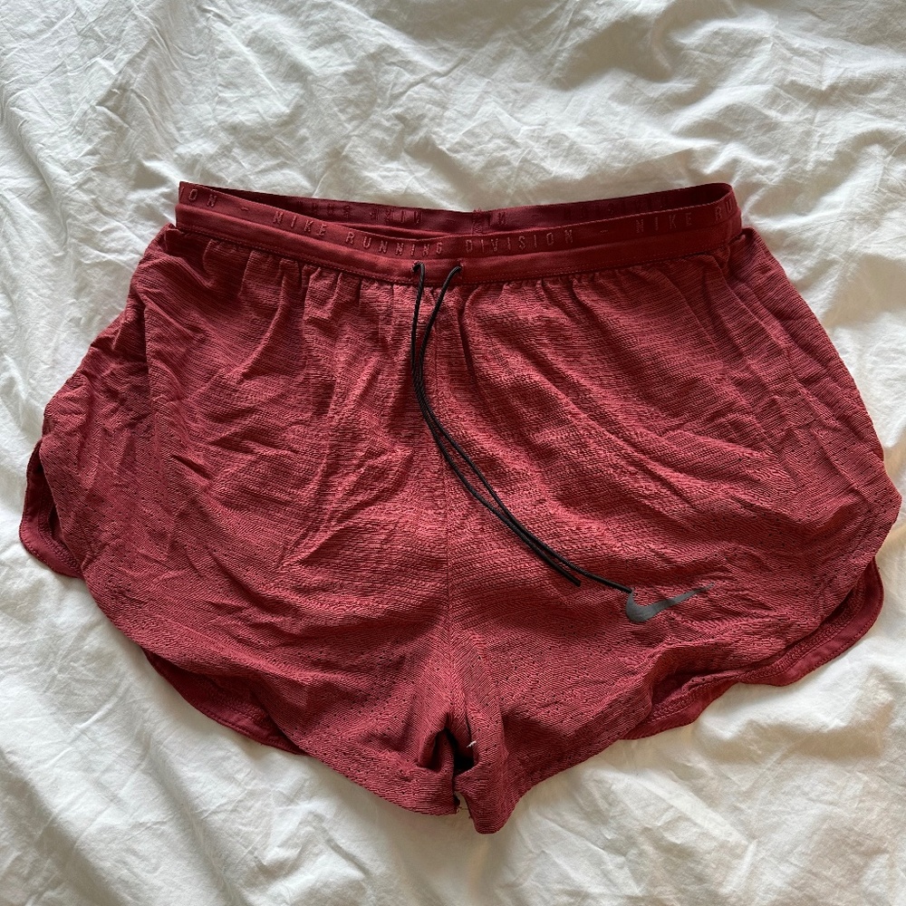Men's Dri-FIT ADV 4" Brief-Lined Running Shorts (Medium) [Red]